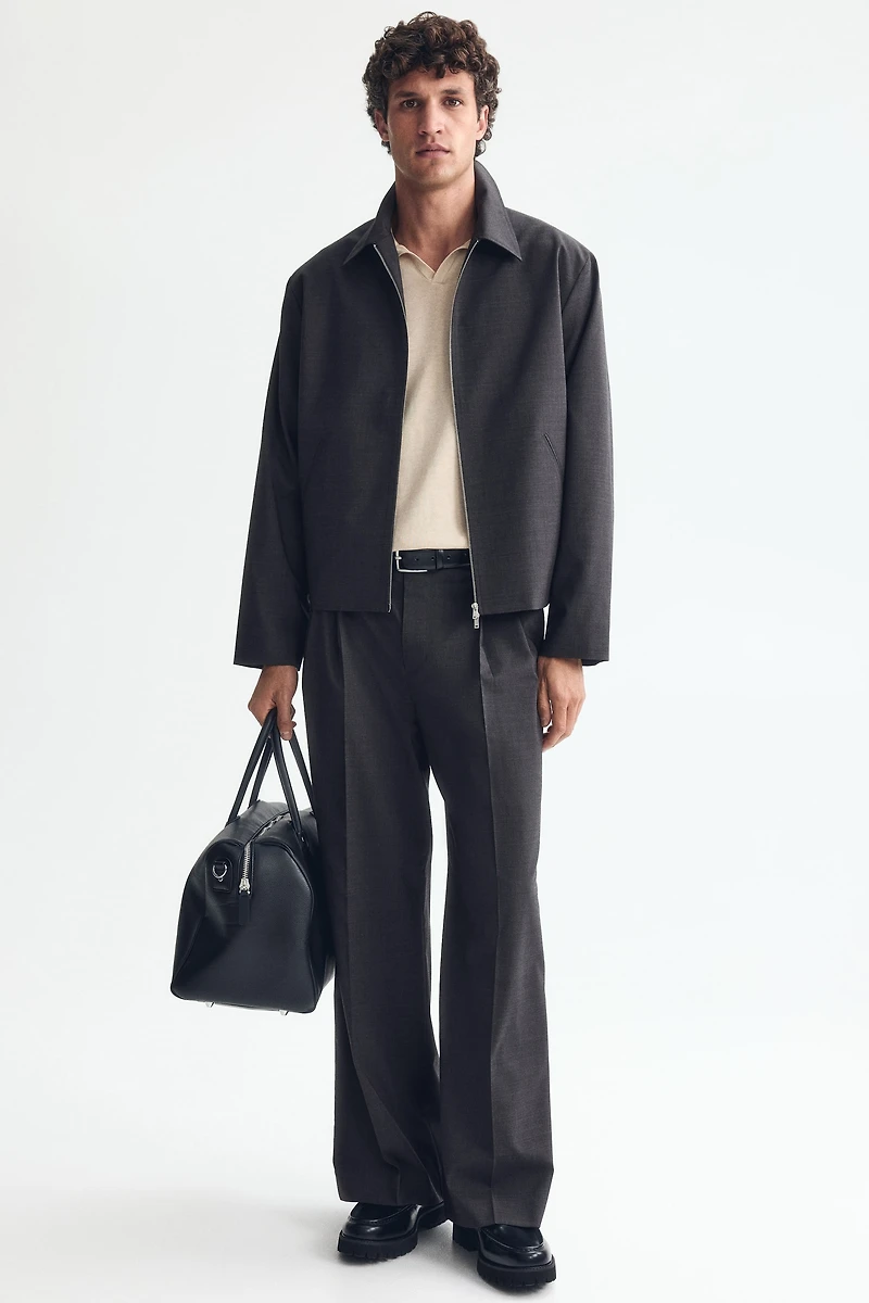 Wool-Blend Jacket with Collar