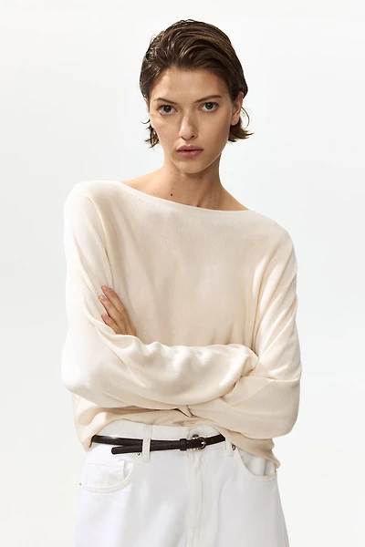 Chandail à encolure bateau