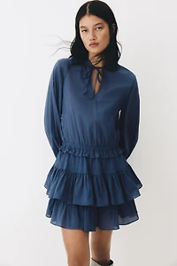 Flounced Cotton Dress