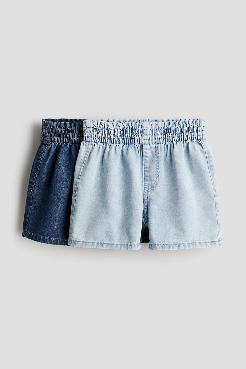 2-pack Denim Paper-bag Shorts