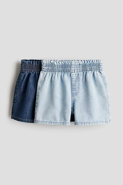 2-pack Denim Paper-bag Shorts