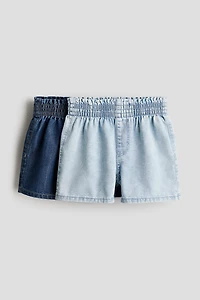 2-pack Denim Paper-bag Shorts