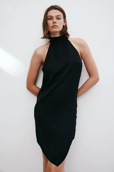 Tie-Detail Handkerchief Dress