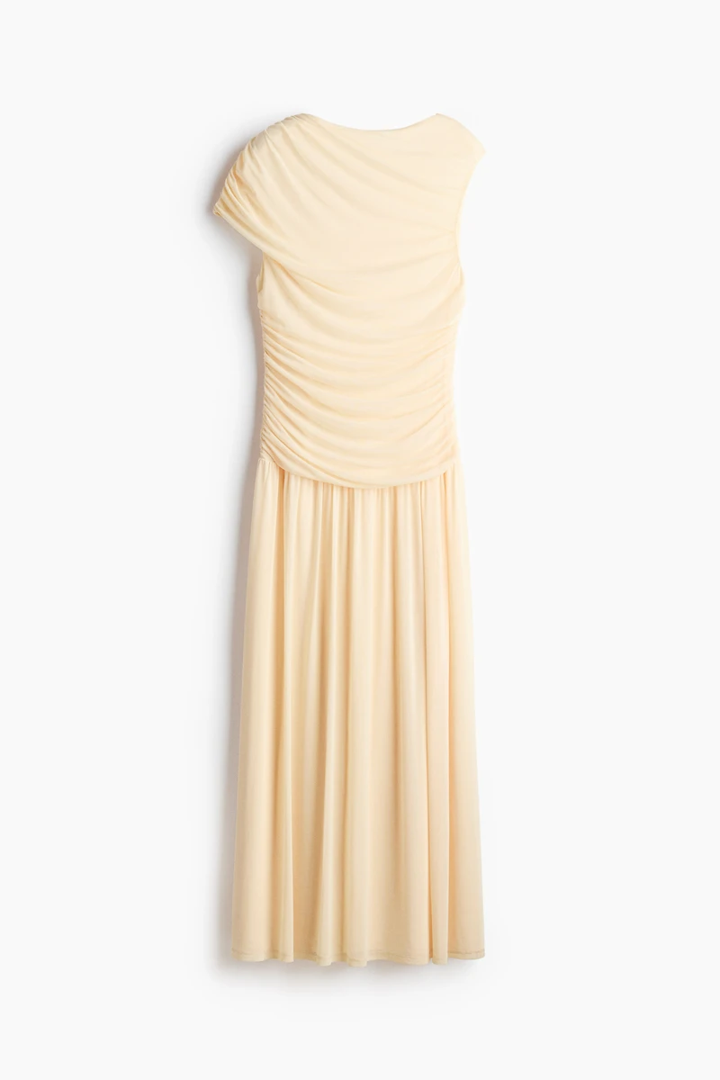 Draped Mesh Dress