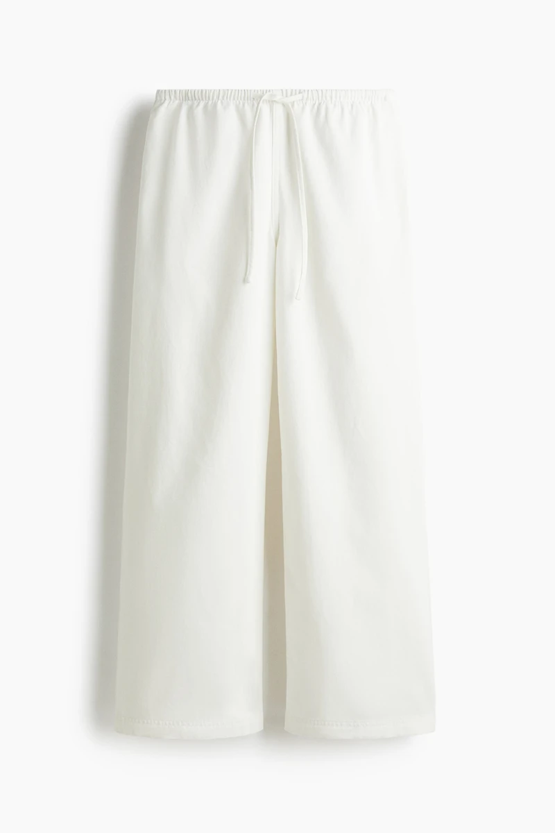 Pantalon en denim avec cordon de serrage