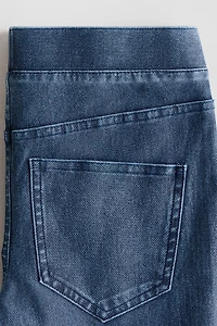 Flared Denim-Look Jeggings
