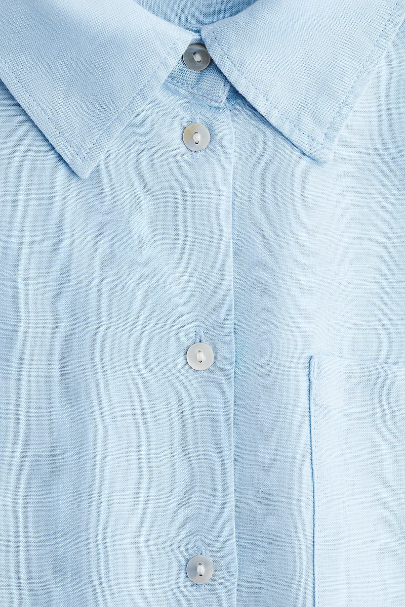 Chemise en lin mélangé
