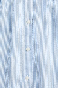 Seersucker Dress with Collar