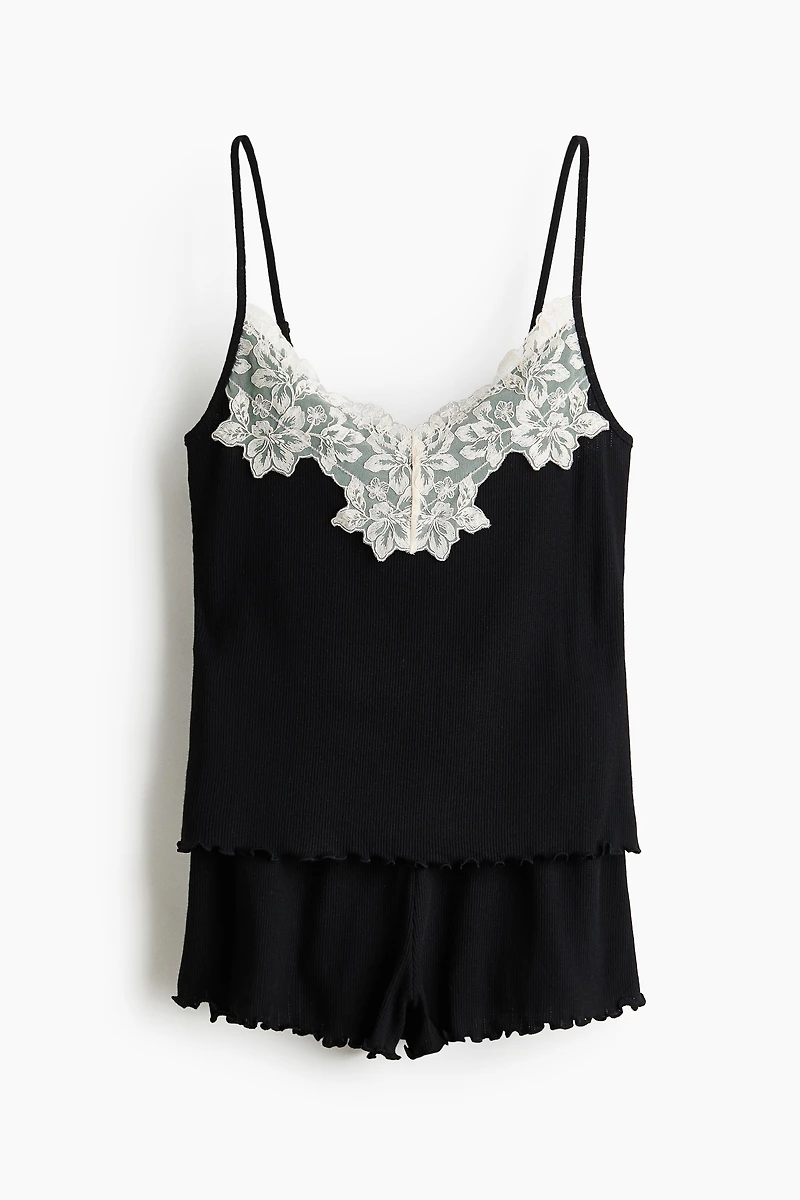 Ribbed Jersey Pajamas