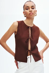 Tie-Detail Vest