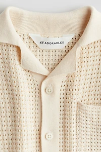 Pointelle-Knit Cotton Cardigan