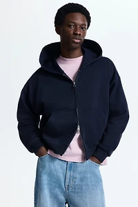 Veste à capuchon fermeture éclair grande taille