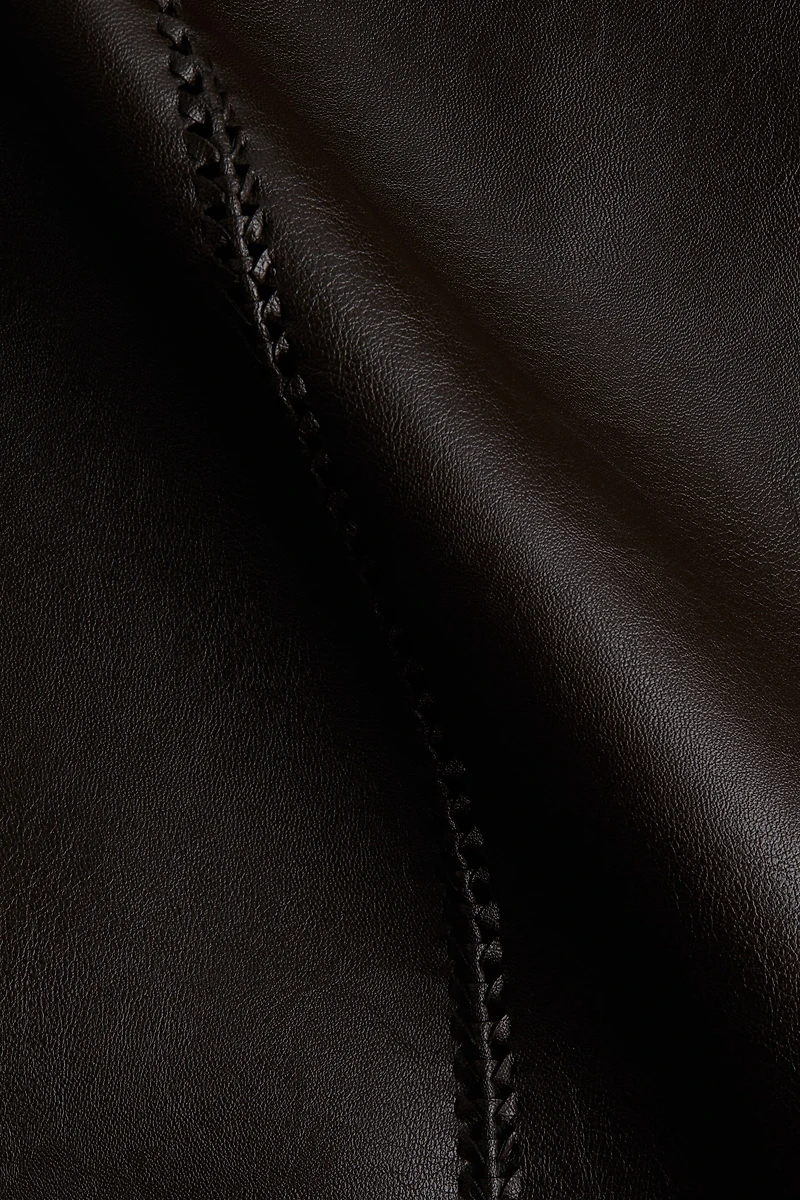 Braided-Detail Coated Dress