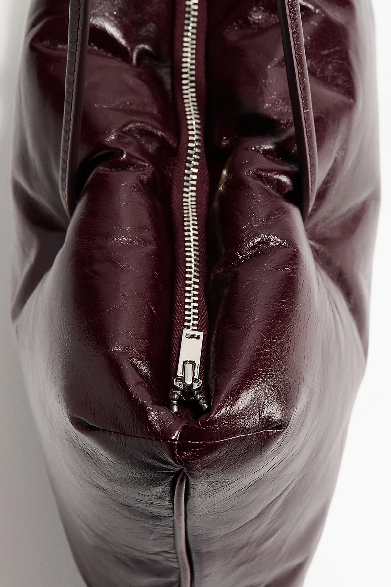 Padded Leather Shoulder Bag