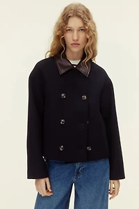 Wool-Blend Pea Coat