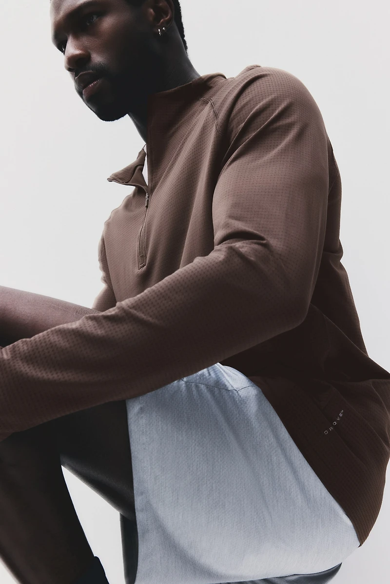 Muscle-Fit Half-Zip Sports Shirt with DryMove™