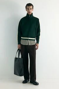 Loose-Fit Track Jacket with Side Stripes