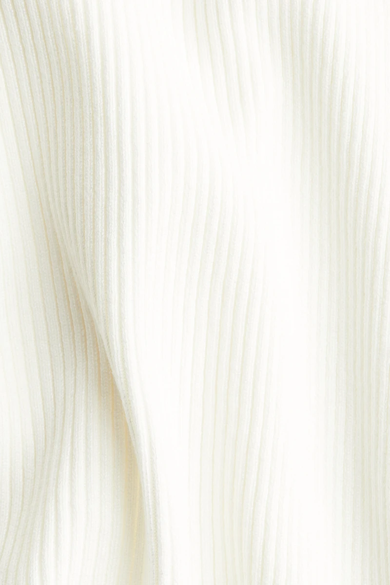 Haut en tricot côtelé à épaules dénudées