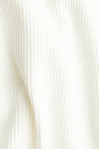 Haut en tricot côtelé à épaules dénudées