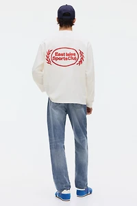 T-shirt imprimé ample avec manches longues