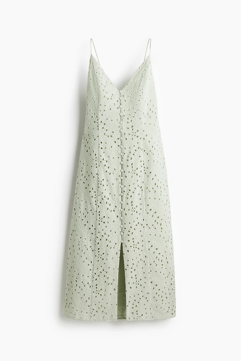 Eyelet-Embroidered Strappy Dress