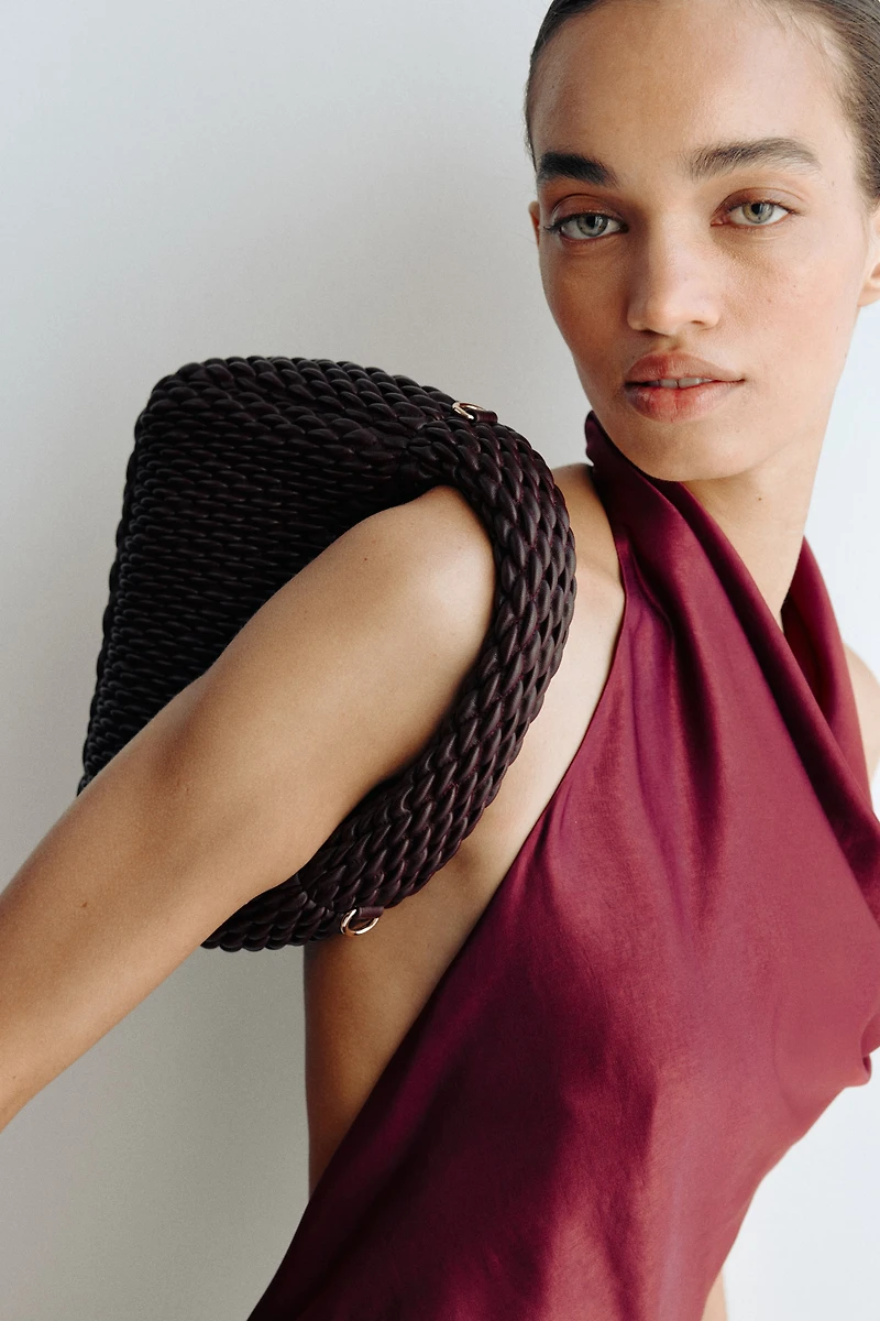 Halterneck Satin Dress