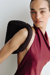 Halterneck Satin Dress