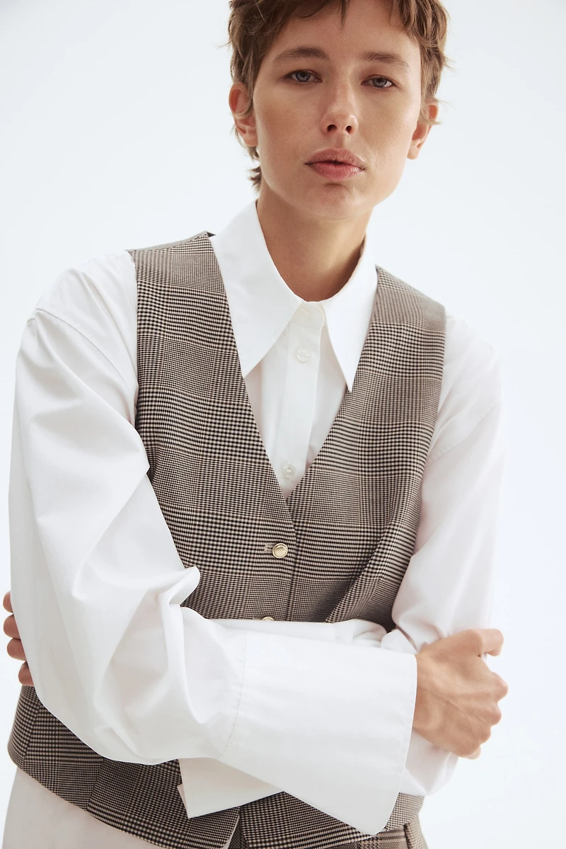 Gilet sans manches à encolure en V