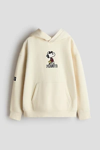 Brushed-Inside Printed Hoodie