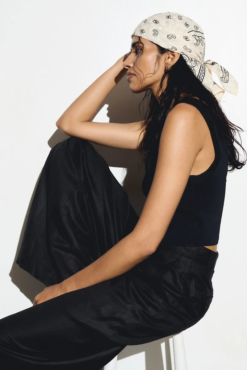 Eyelet-Embroidered Scarf