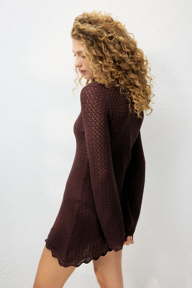 rib knit dress h and m H M Silk Blend Rib Knit Dress