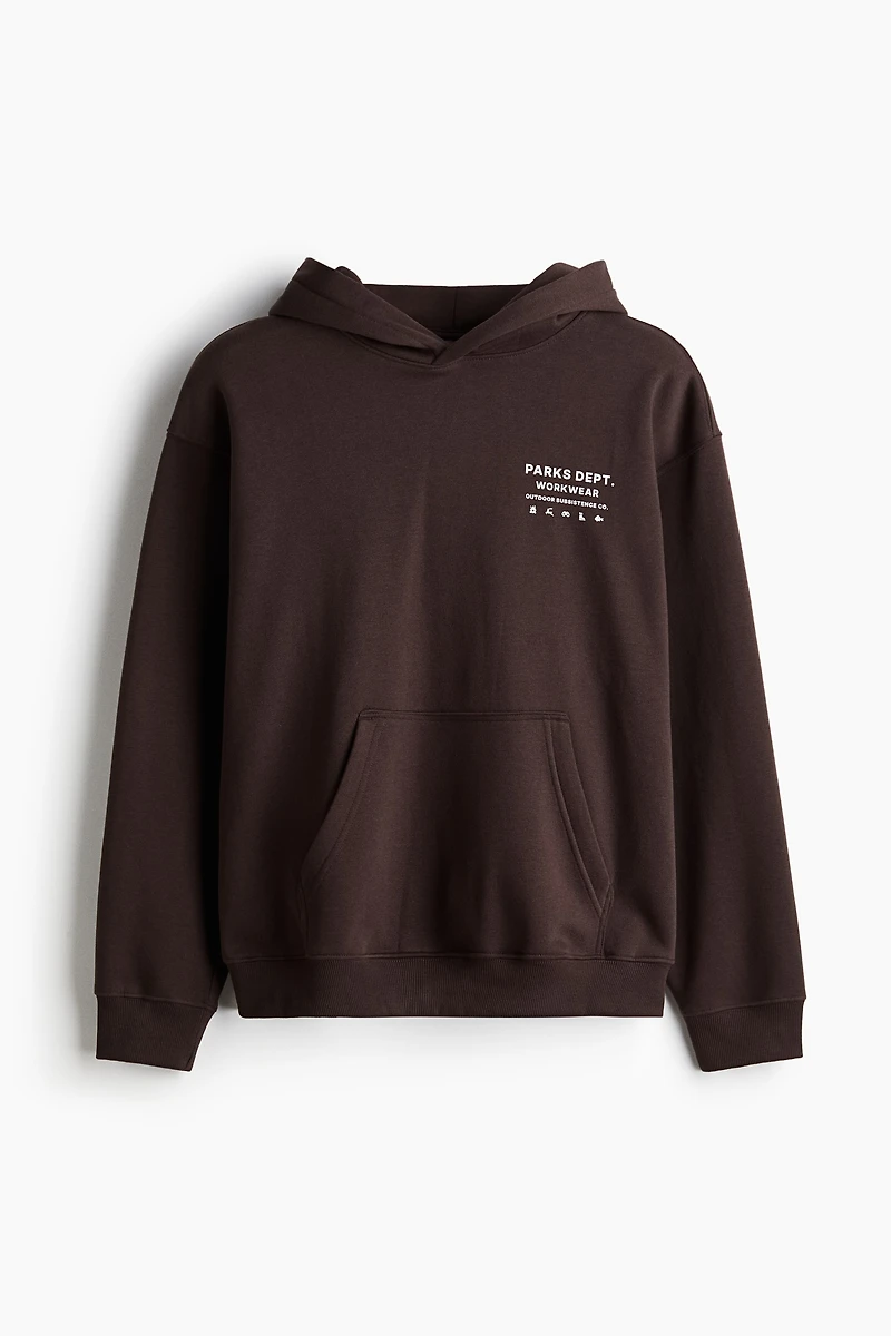 Relaxed-Fit Printed Hoodie