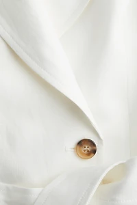 Linen-blend Jacket Dress