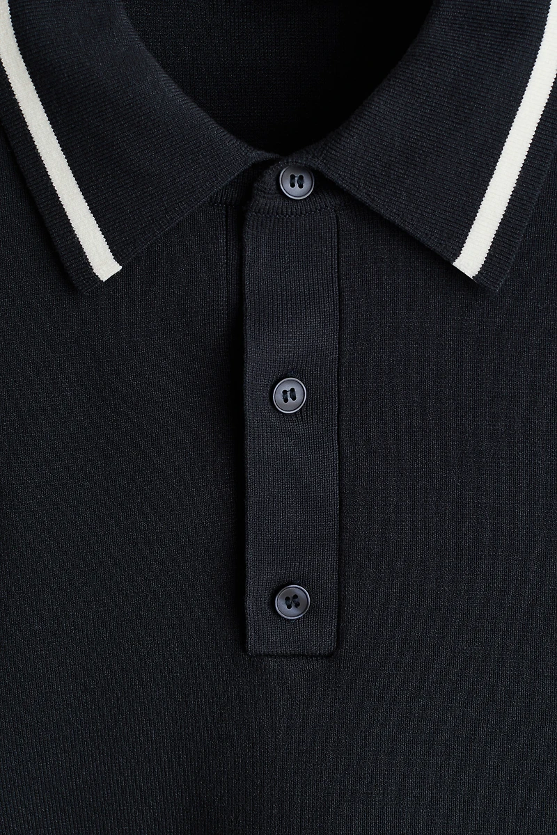 Relaxed-Fit Long-Sleeved Polo Shirt