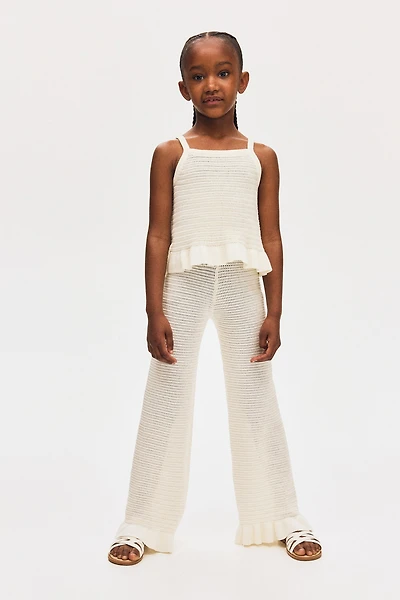 Flared Cotton-Knit Leggings