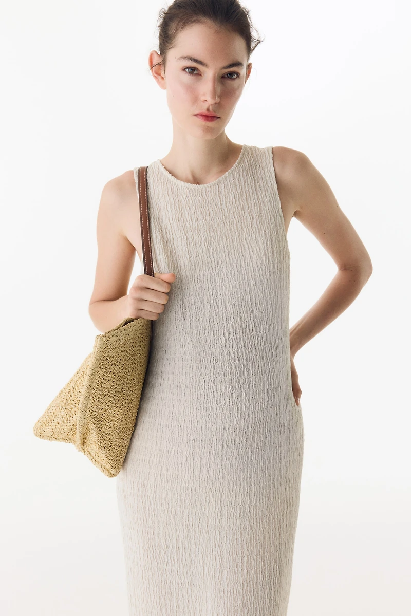 MAMA Textured Jersey Dress