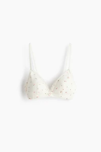 Soutien-gorge souple et coussiné en pointelle