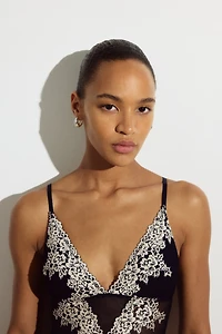 Padded-Cup Lace Bodysuit