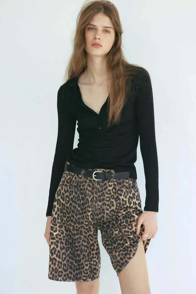 Denim Bermuda Shorts