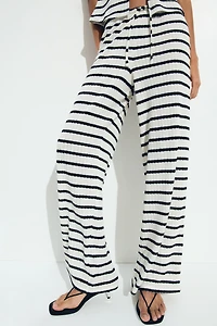 Knitted drawstring trousers