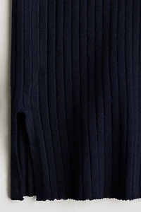 Pantalon évasé en tricot côtelé