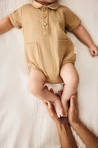Cotton Seersucker Romper Suit