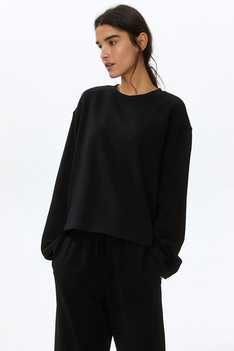 2-Piece Cotton Sweatshirt and Sweatpants Set