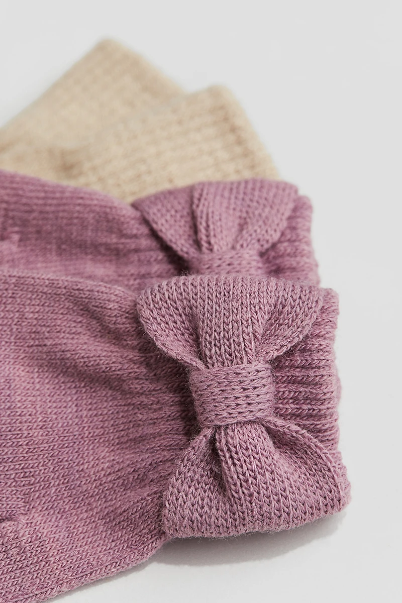 Lot de 2 paires gants en fin tricot