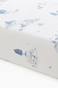Patterned Percale Fitted Sheet