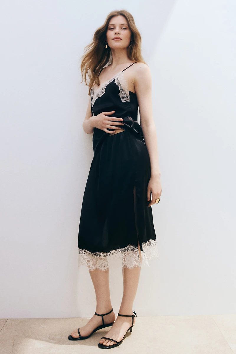 Lace-Trimmed Skirt