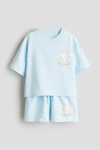 2-piece printed top and shorts set