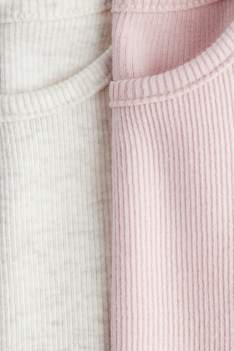 2-Pack Ribbed Cotton T-Shirts