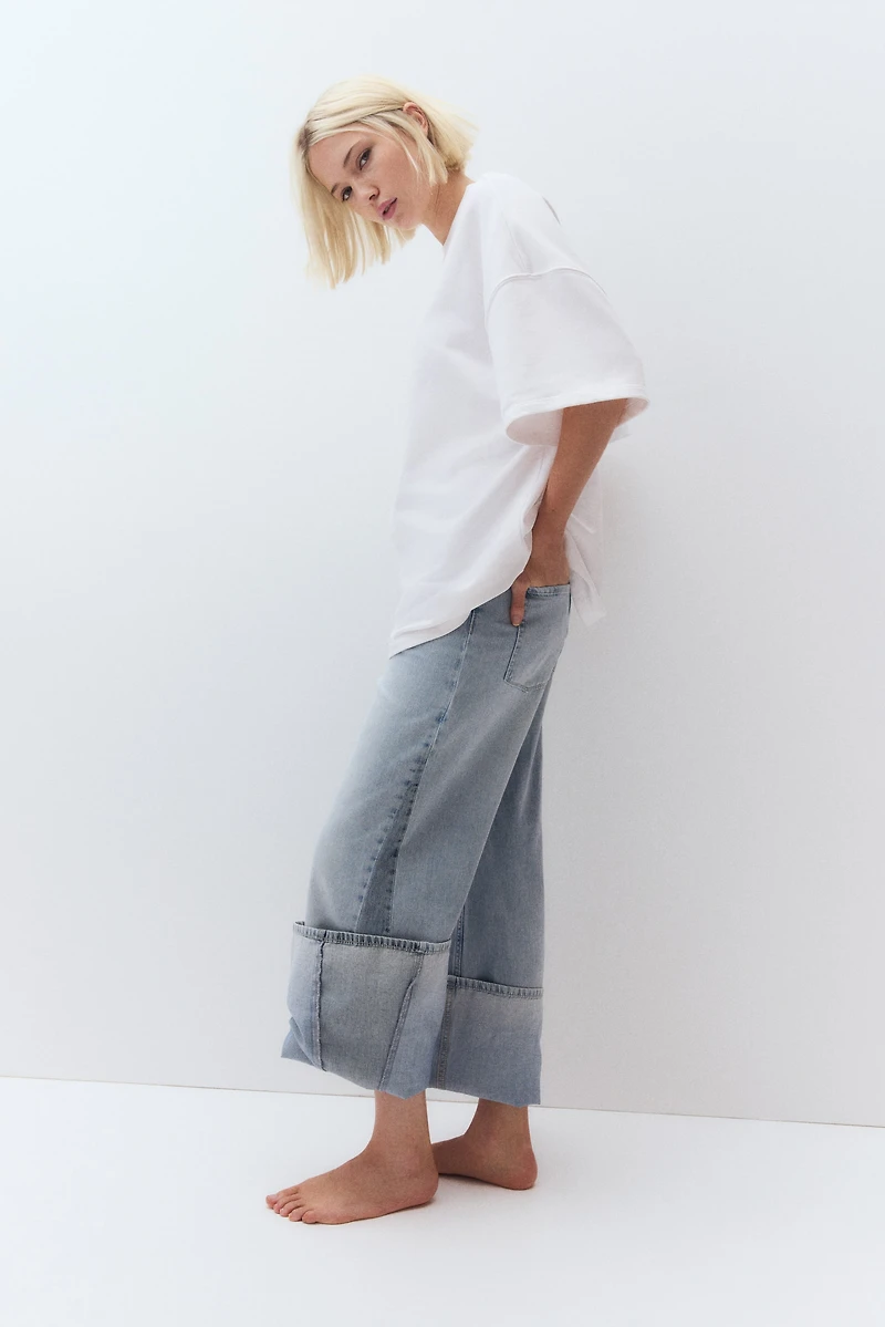 Oversized Short-Sleeved Sweatshirt