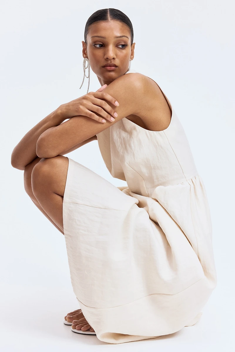 Sleeveless Twill Dress